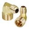 Everflow 3/8 Flare x 1/2 MIP Reducing 90 Degree Elbow Pipe Fitting, Brass F49R-3812 - alternate 3